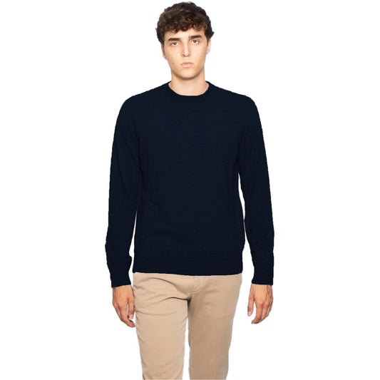 Alpha Studio Blue Virgin Wool Herre sweater