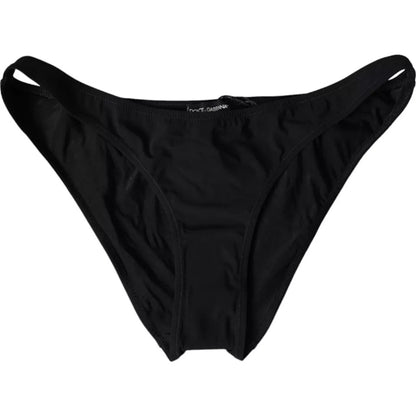 Dolce &amp; Gabbana sort nylon badetøj strandtøj bikini med bund