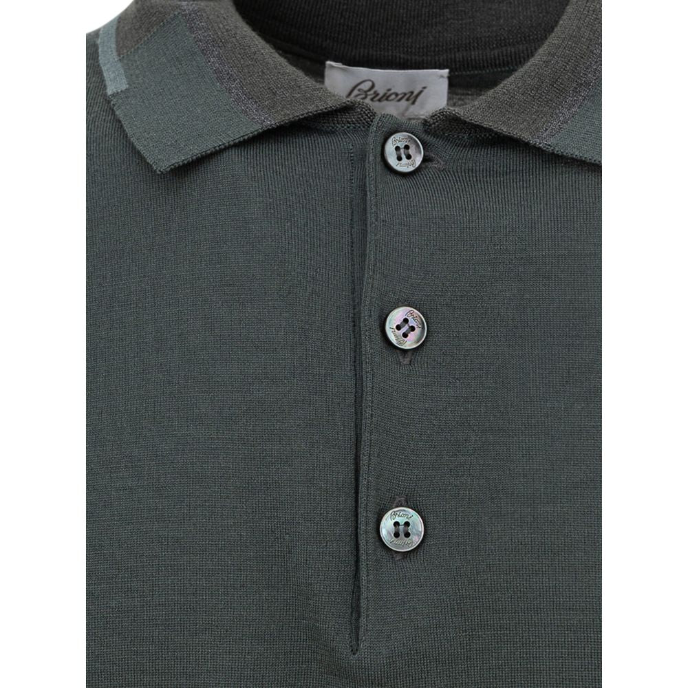 Brioni Grøn bomulds poloshirt