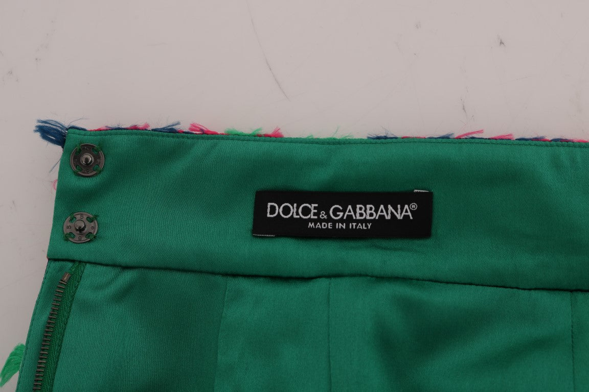 Dolce &amp; Gabbana Elegant Jacquard Højtaljet Blyantnederdel