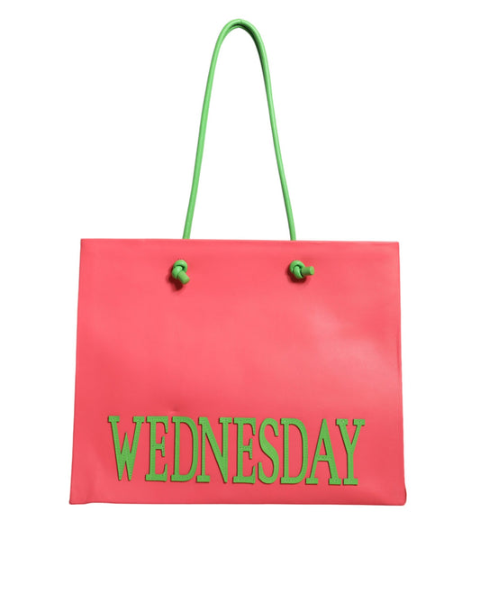 Alberta Ferretti Pink Læder Weekend Wednesday Shopping Tote Bag