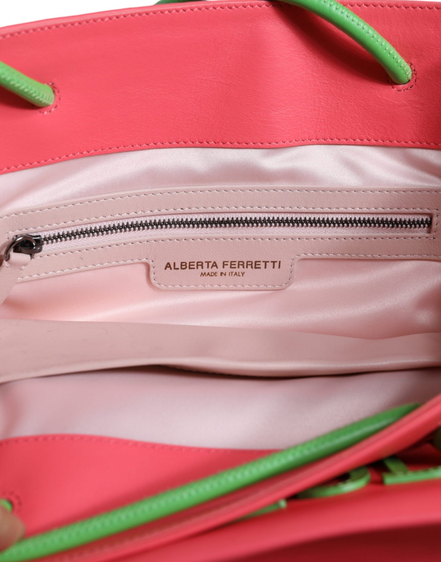 Alberta Ferretti Pink Læder Weekend Wednesday Shopping Tote Bag