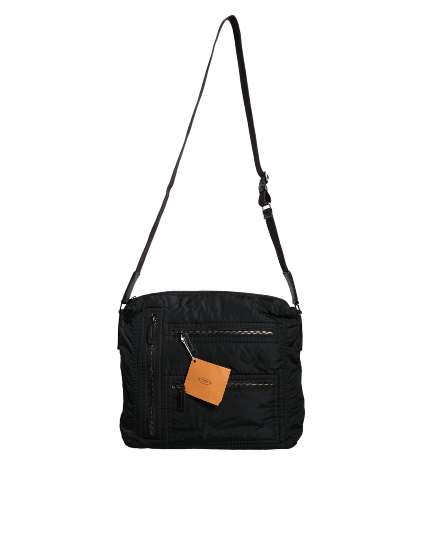 Tod's Black Canvas Pockets Crossbody Strap skuldertaske