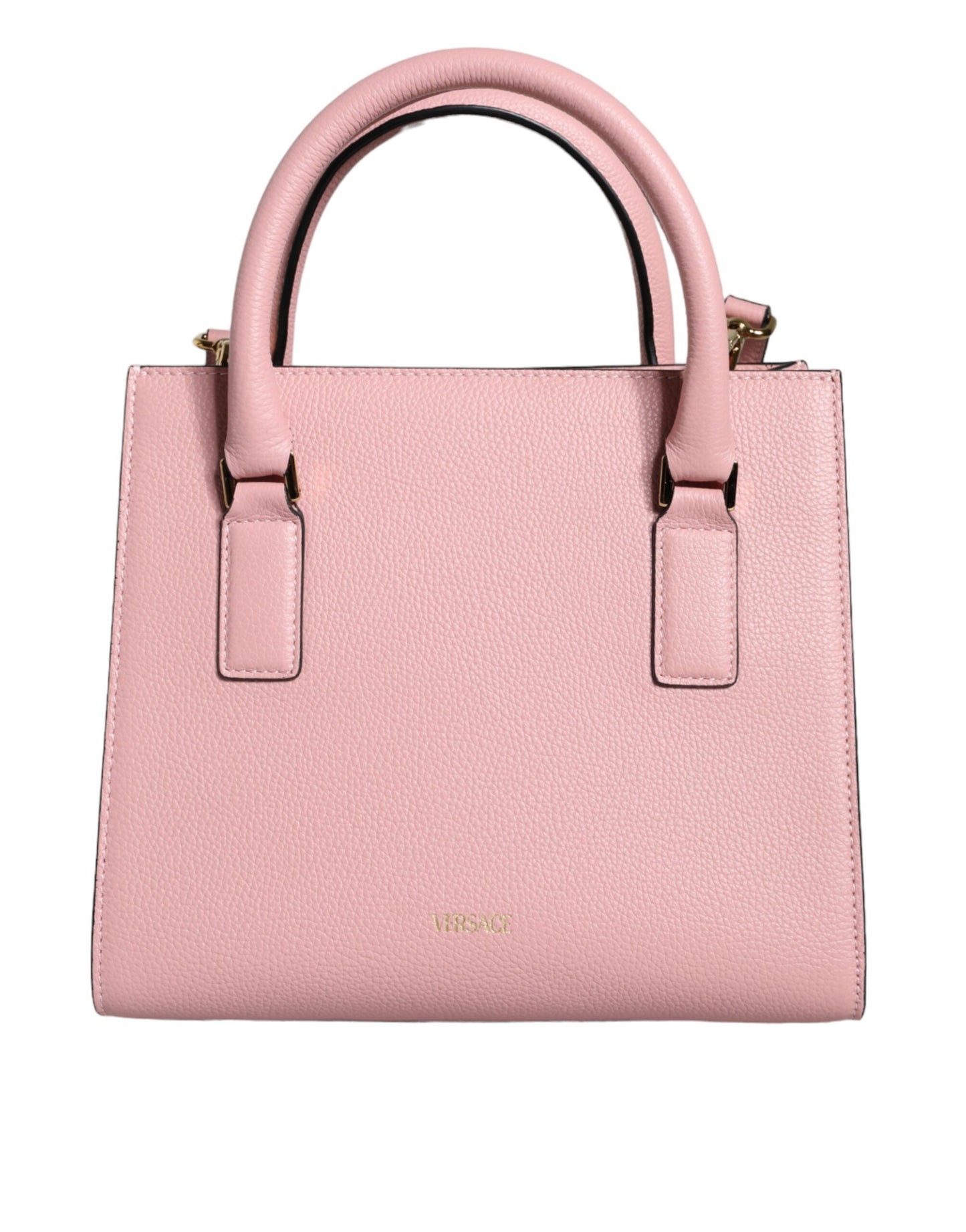 Versace Pink Small Top Håndtag Kornet Calf Leather Crossbody taske