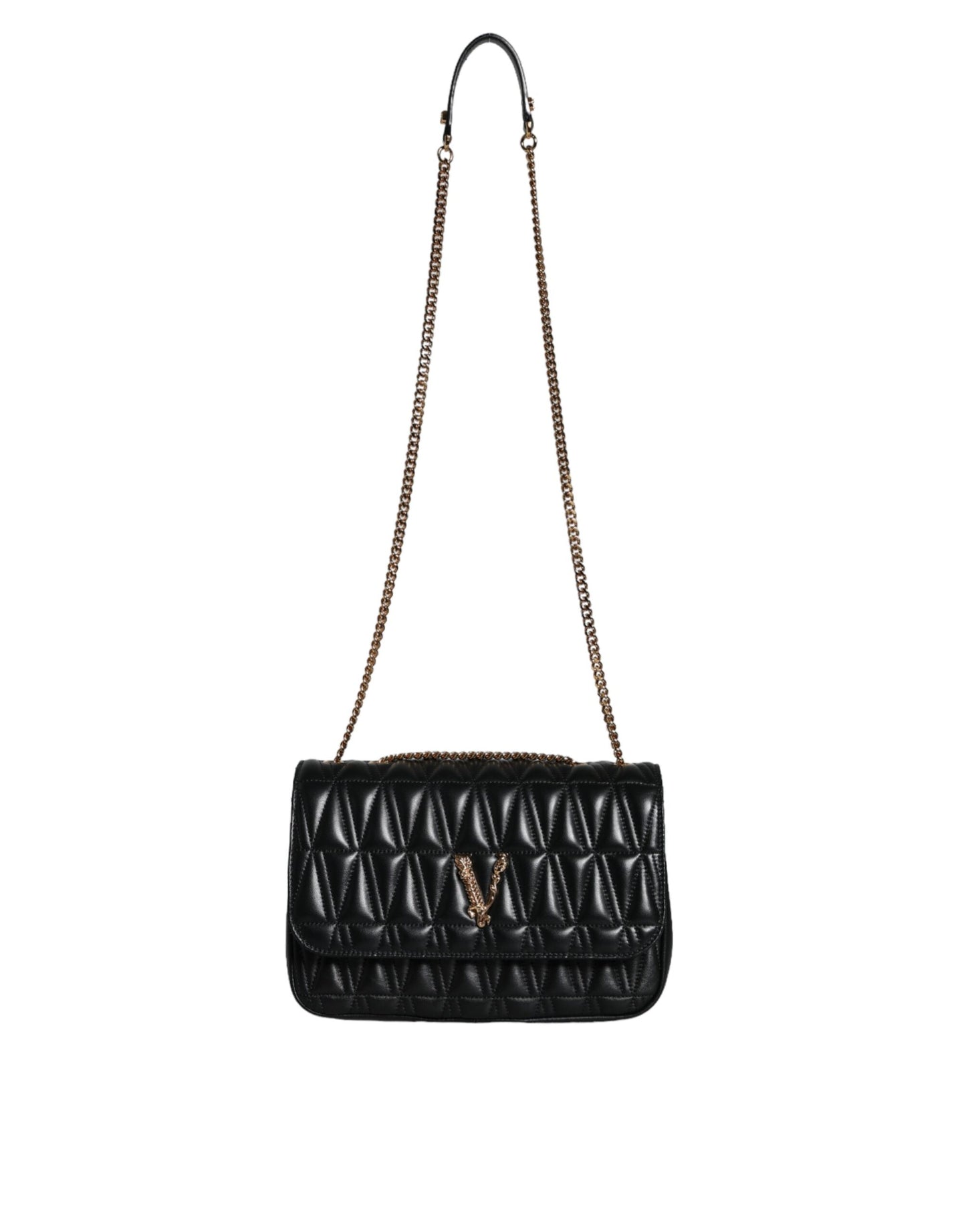 Versace Sort Mini Nappa Læder Crossbody skuldertaske