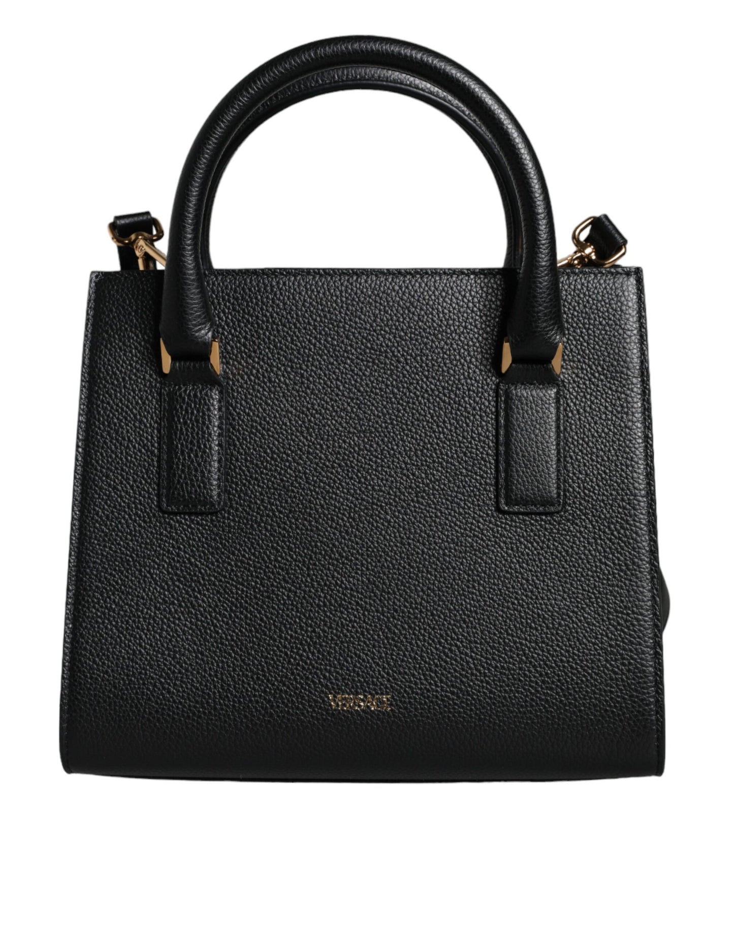 Versace Black Small Læder TopHandle Skulder Crossbody taske