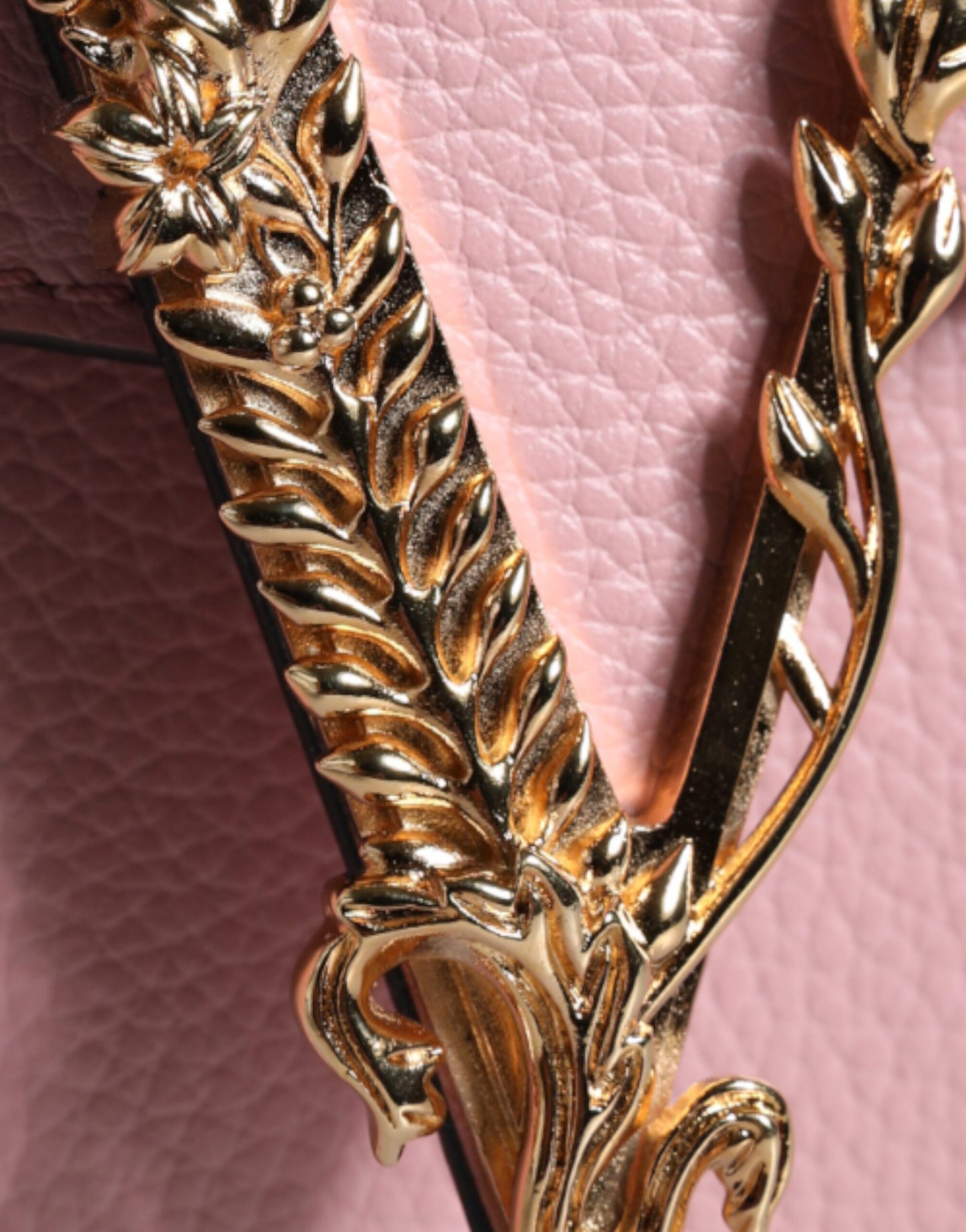 Versace Pink Kornet Kalv Læder Logo Crossbody skuldertaske