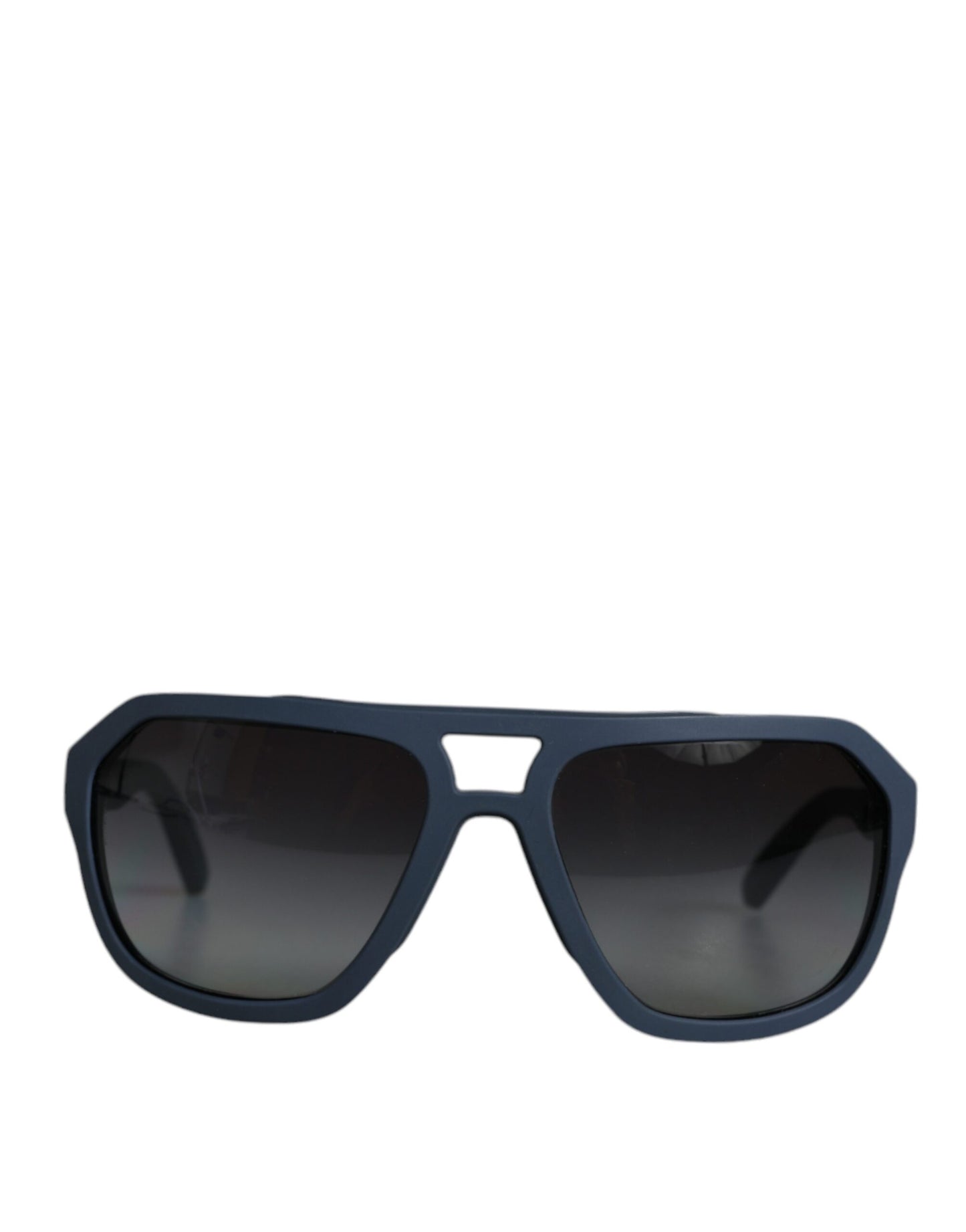 Dolce &amp; Gabbana Blå Metal Stel Gummi Skin Polarized Mirror Lens Solbriller