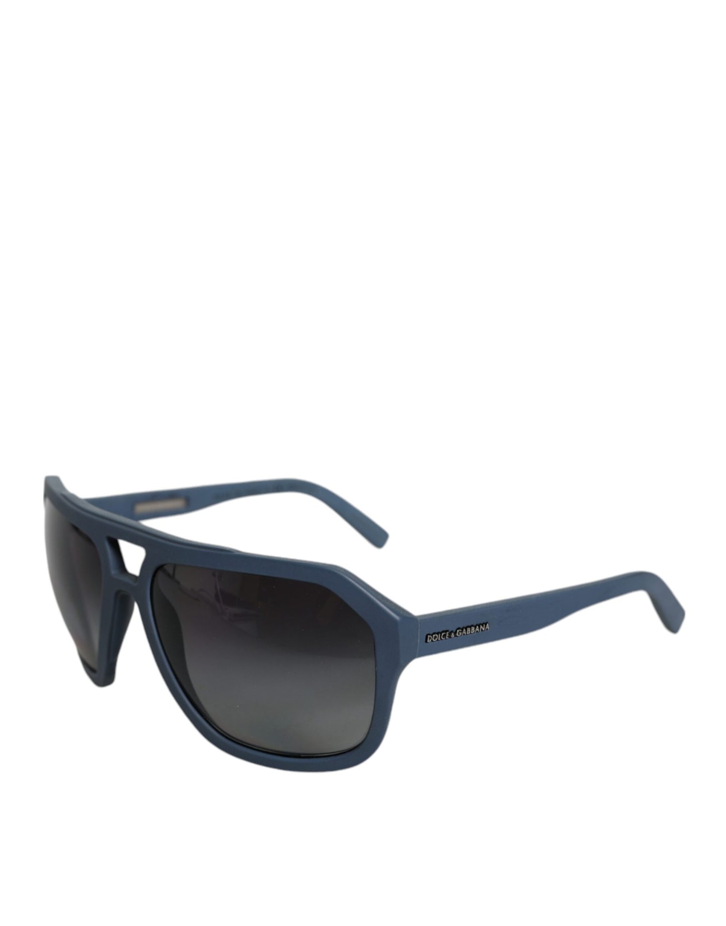 Dolce &amp; Gabbana Blå Metal Stel Gummi Skin Polarized Mirror Lens Solbriller