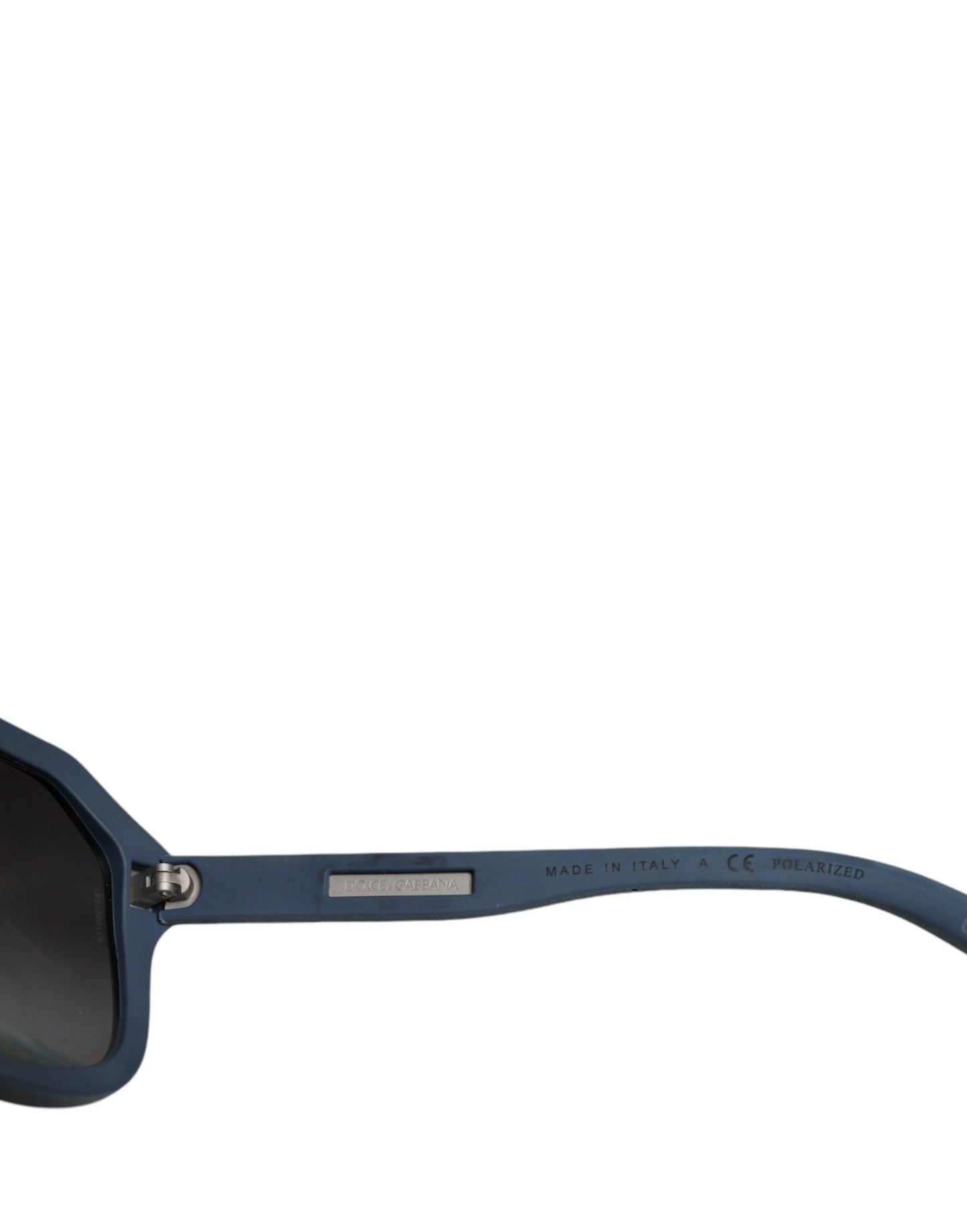 Dolce &amp; Gabbana Blå Metal Stel Gummi Skin Polarized Mirror Lens Solbriller