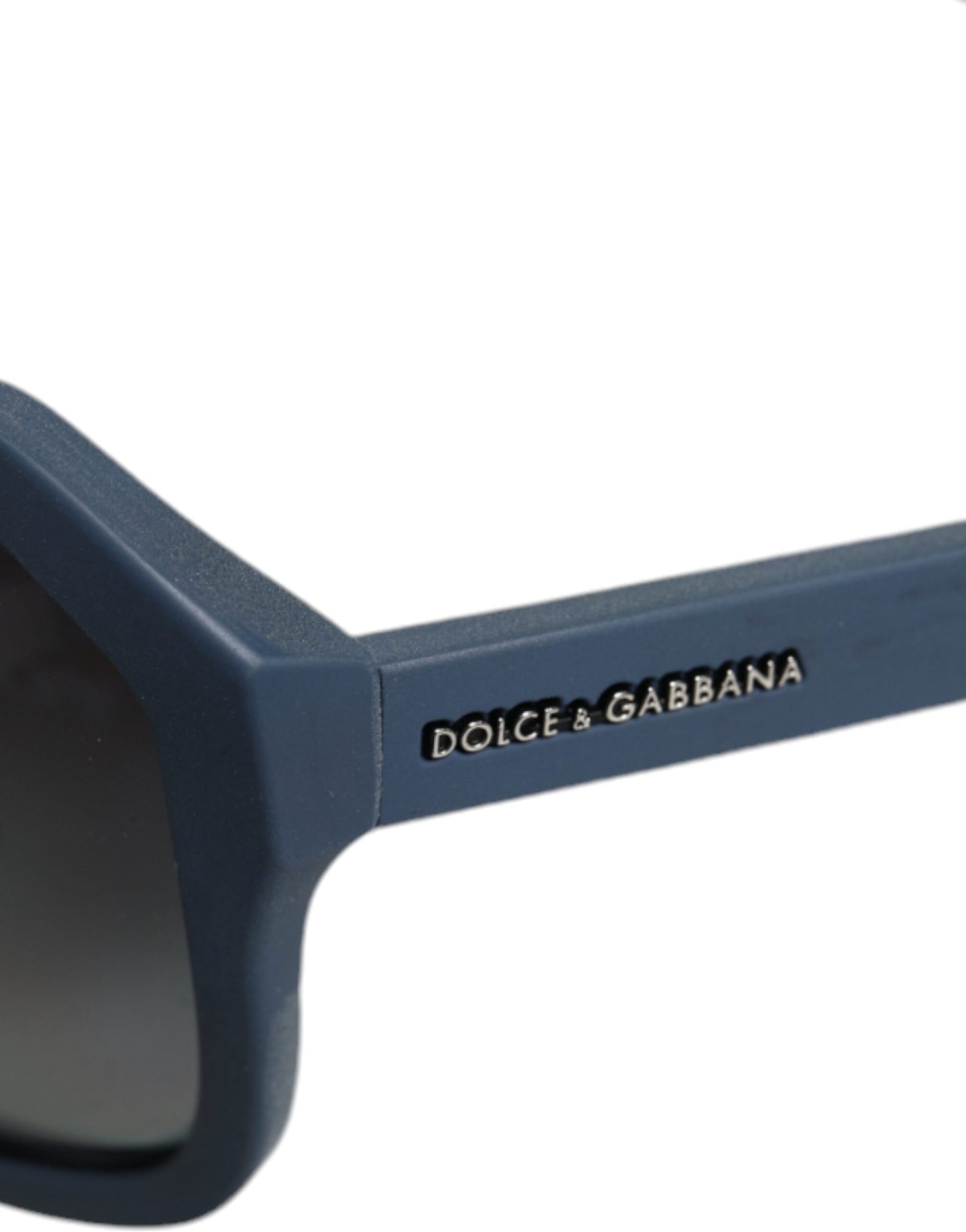 Dolce &amp; Gabbana Blå Metal Stel Gummi Skin Polarized Mirror Lens Solbriller