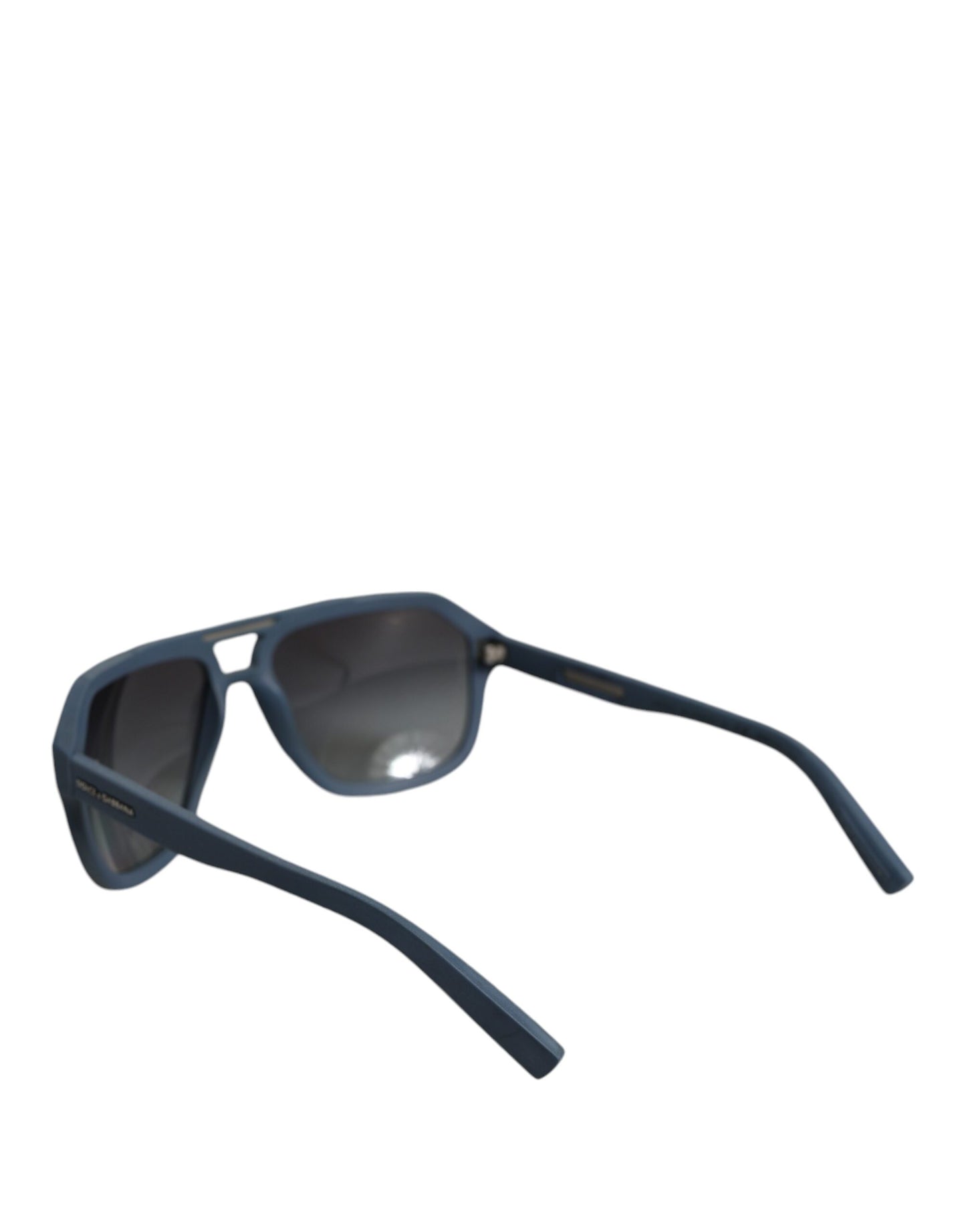 Dolce &amp; Gabbana Blå Metal Stel Gummi Skin Polarized Mirror Lens Solbriller