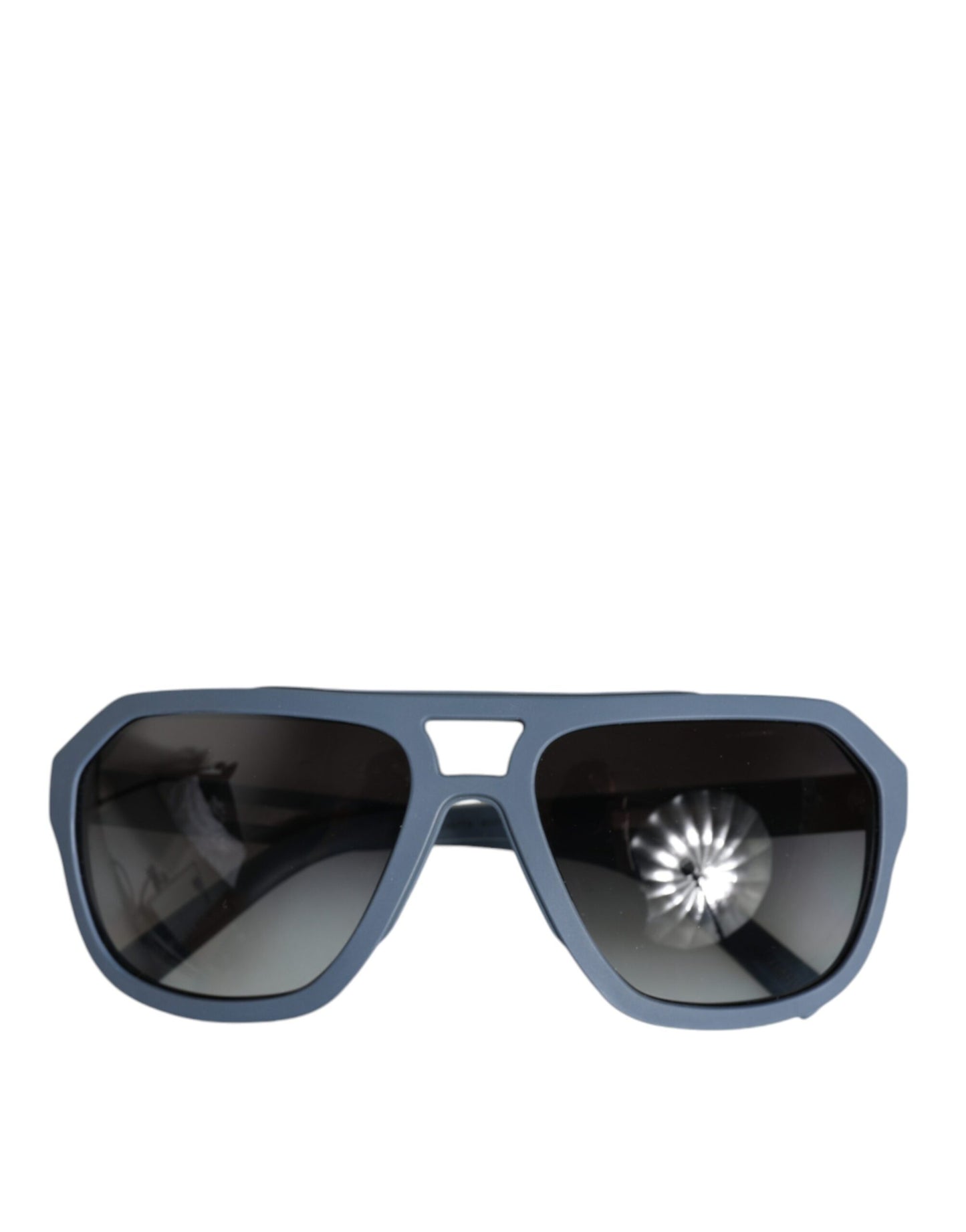 Dolce &amp; Gabbana Blå Metal Stel Gummi Skin Polarized Mirror Lens Solbriller