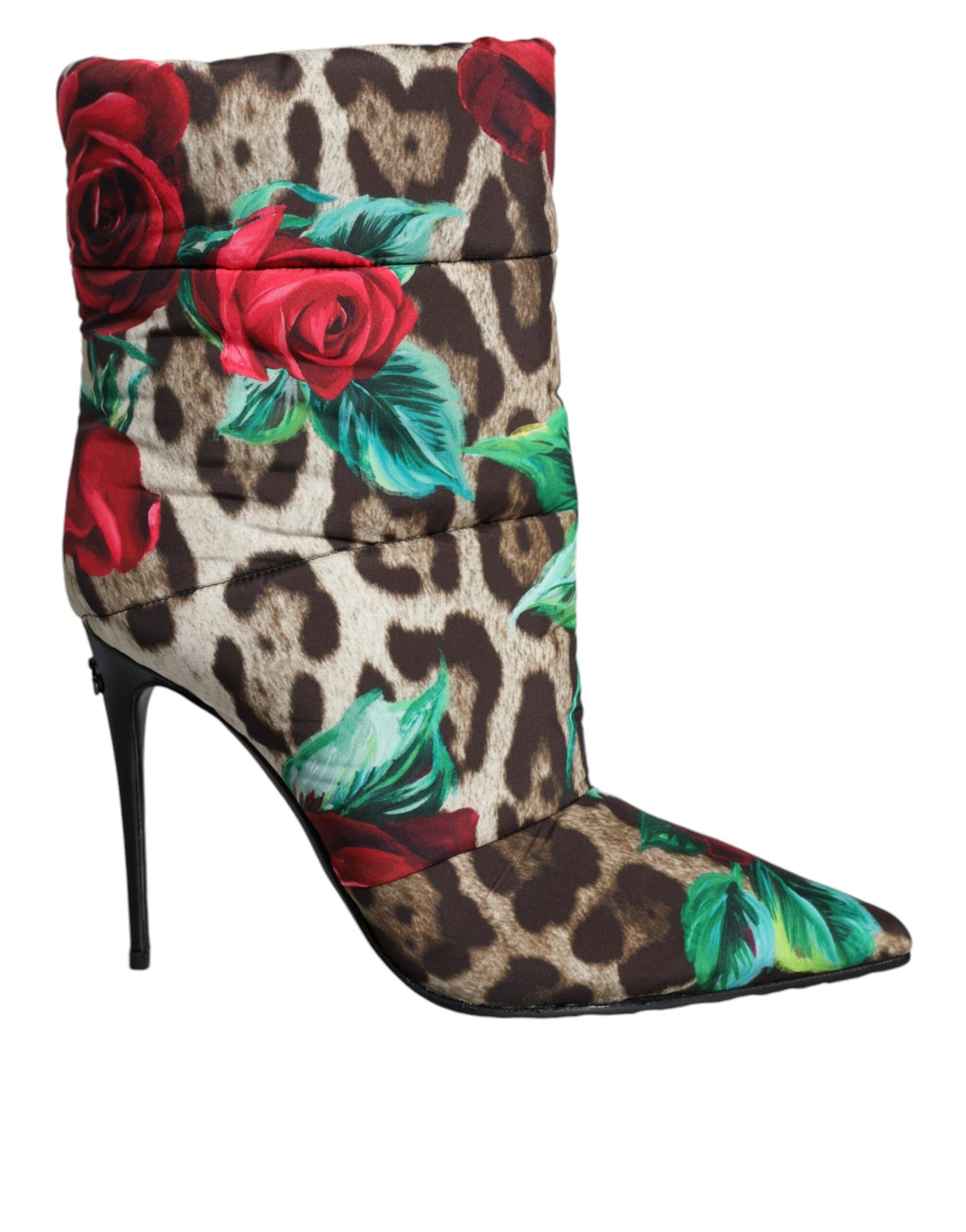 Dolce &amp; Gabbana Flerfarvede Leopard Rosa Mellemlange Støvler Sko