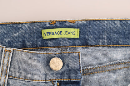 Versace Jeans Chic Lyseblå Slim Fit Jeans