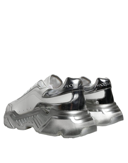 Dolce &amp; Gabbana Hvide Sølv Daymaster Lave Sneakers Sko
