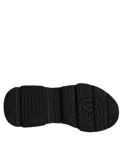 Dolce &amp; Gabbana Hvide Sorte Logo Plaque Daymaster Sneakers Sko