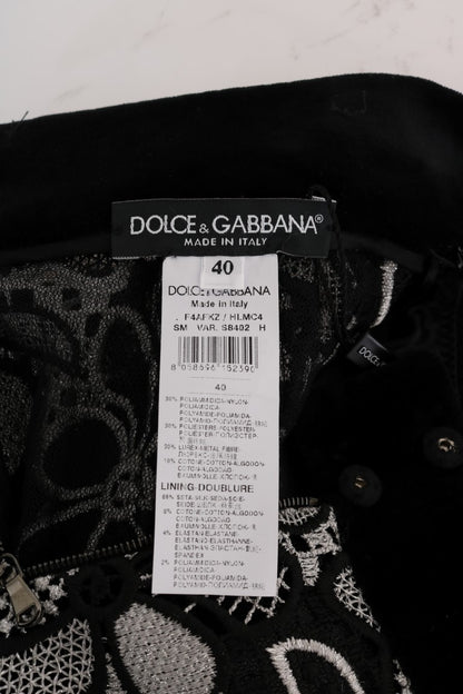 Dolce &amp; Gabbana Elegant Blonde Mini Nederdel med Krystaldetaljer