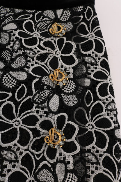 Dolce &amp; Gabbana Elegant Blonde Mini Nederdel med Krystaldetaljer