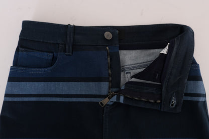 Dolce &amp; Gabbana Chic Blå Denim Mini Nederdel
