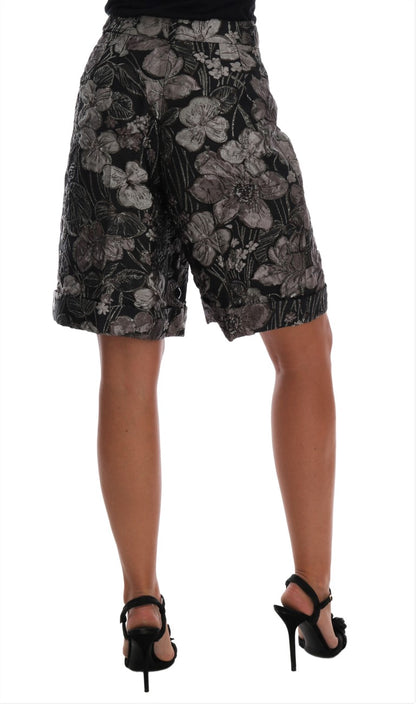 Dolce &amp; Gabbana Elegante Højtaljede Brokadeshorts