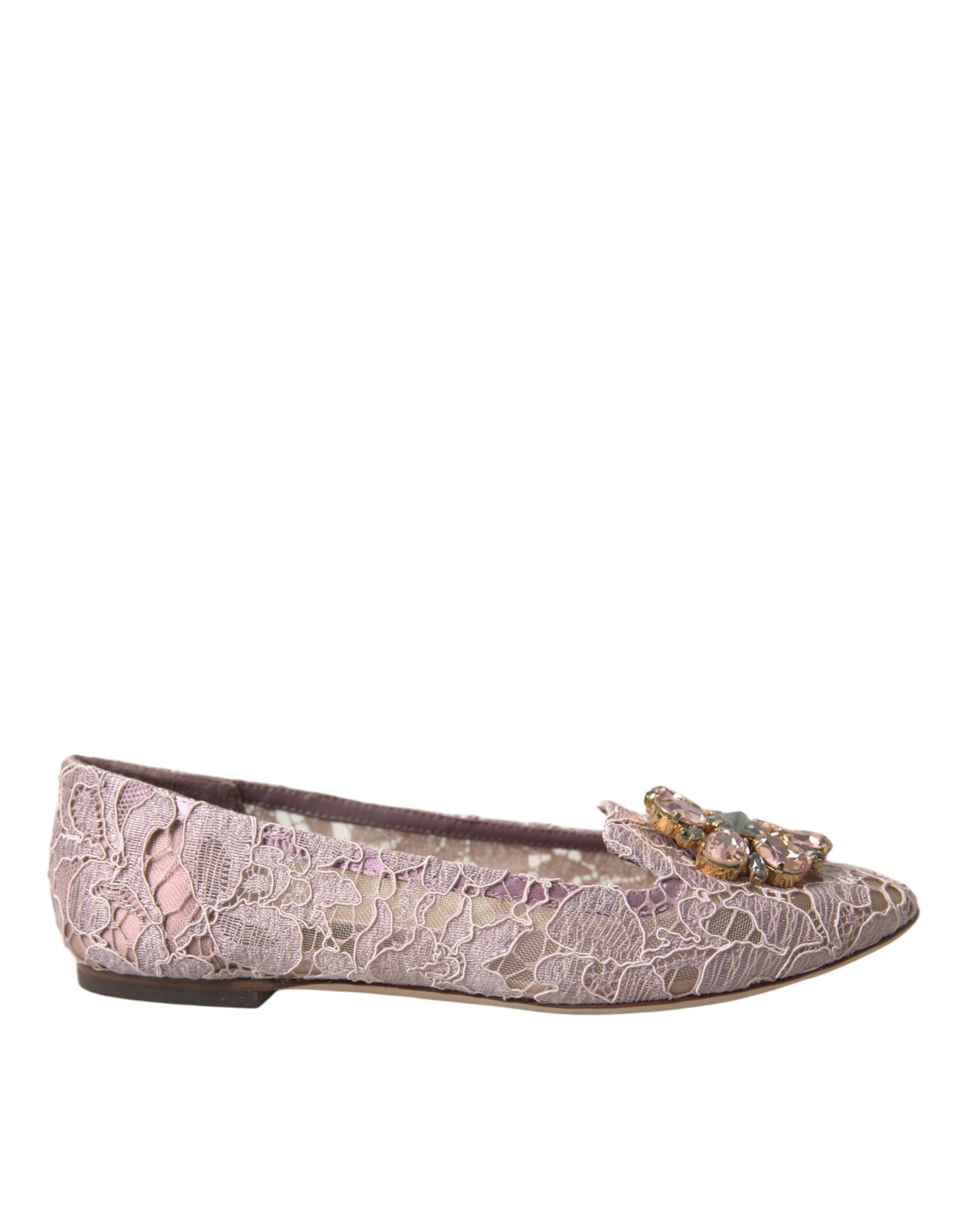 Dolce &amp; Gabbana Pink Ballerinasko med Krystal og Blonde