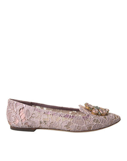 Dolce &amp; Gabbana Pink Ballerinasko med Krystal og Blonde