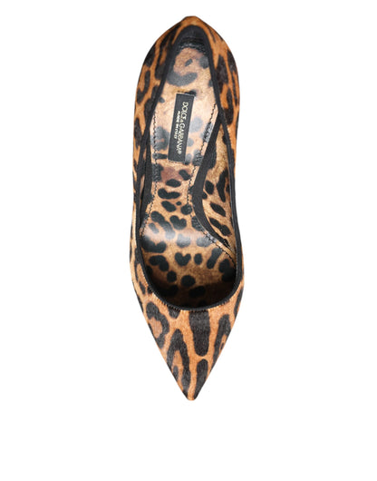 Dolce &amp; Gabbana Brune Leopard Kalvehårs Pumps Sko