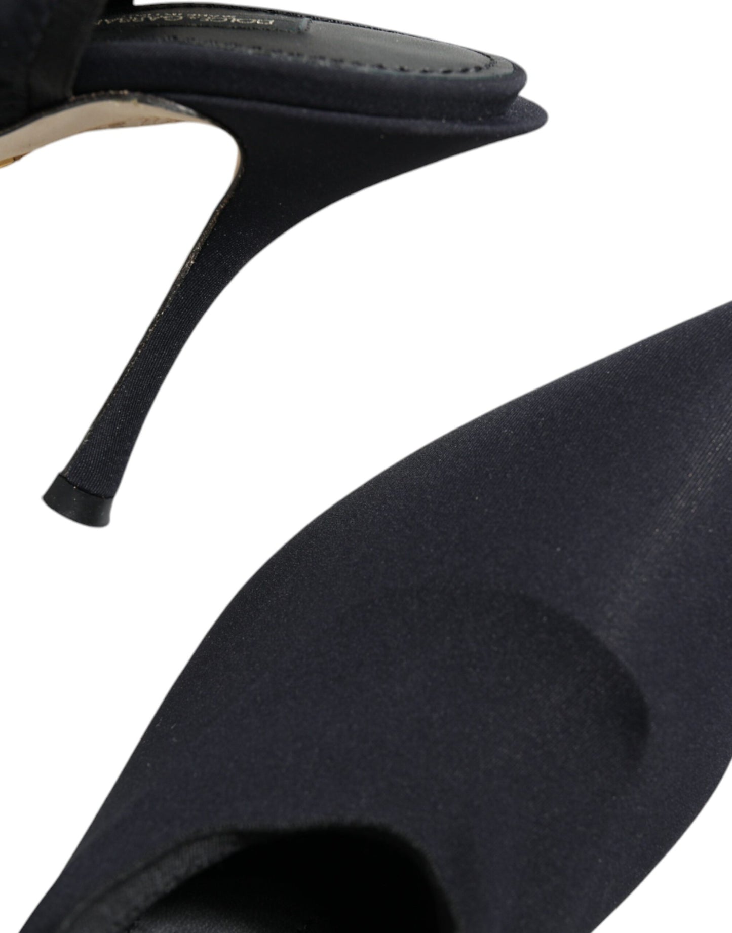 Dolce &amp; Gabbana Sorte Jersey Stretch Hæle Slingback Sko