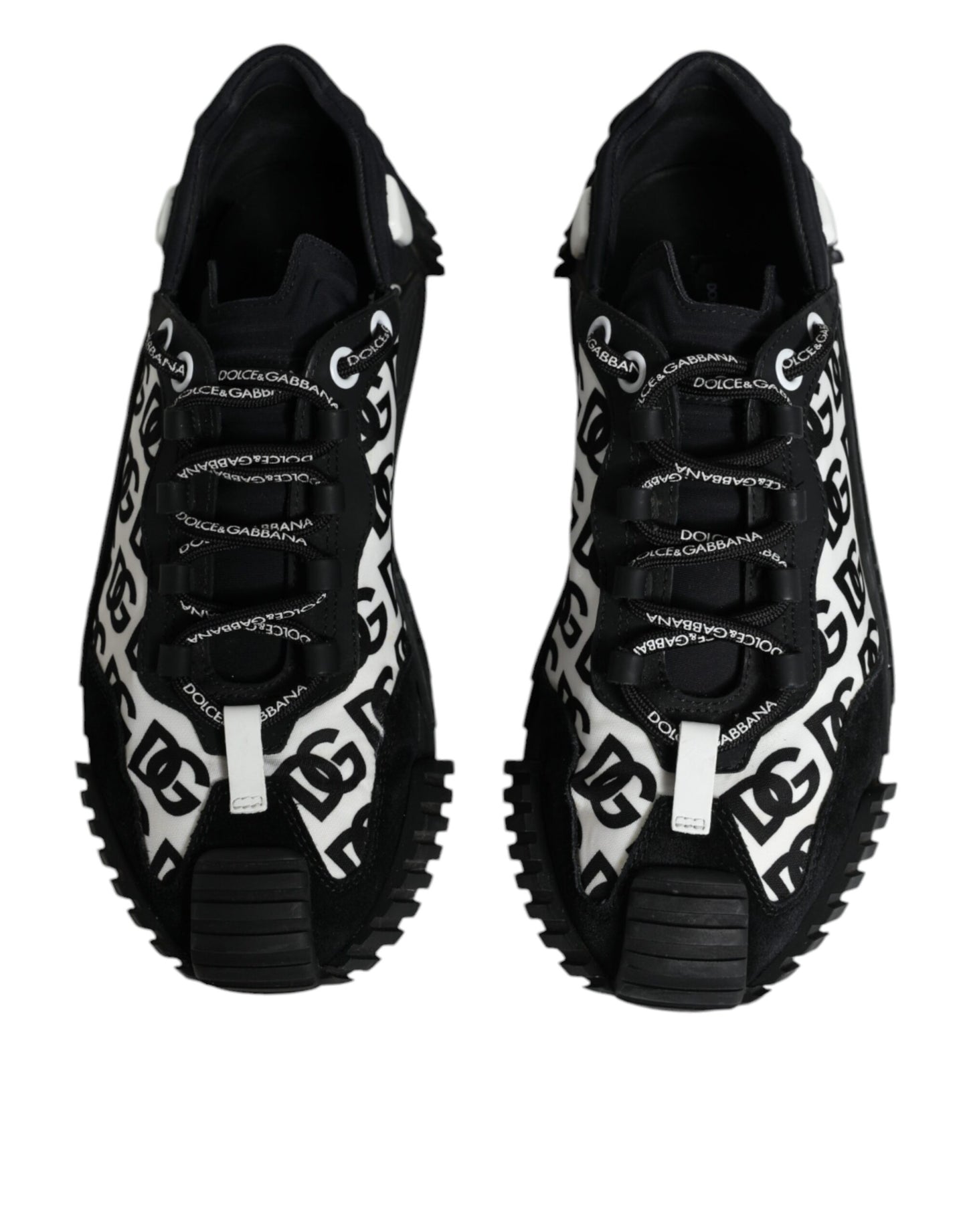 Dolce &amp; Gabbana Sorte Logo Snøresko Low Top NS1 Sneakers