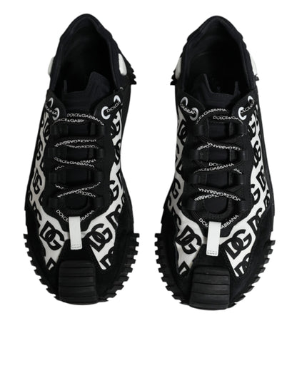 Dolce &amp; Gabbana Sorte Logo Snøresko Low Top NS1 Sneakers
