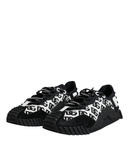 Dolce &amp; Gabbana Sorte Logo Snøresko Low Top NS1 Sneakers