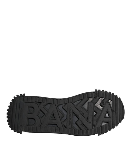 Dolce &amp; Gabbana Sorte Logo Snøresko Low Top NS1 Sneakers