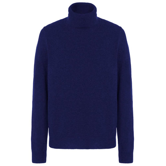 Malo Blue Wool Men's Turtleneck Sweater