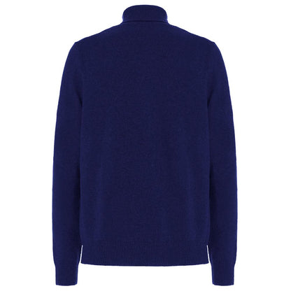 Malo Blue Wool Men's Turtleneck Sweater