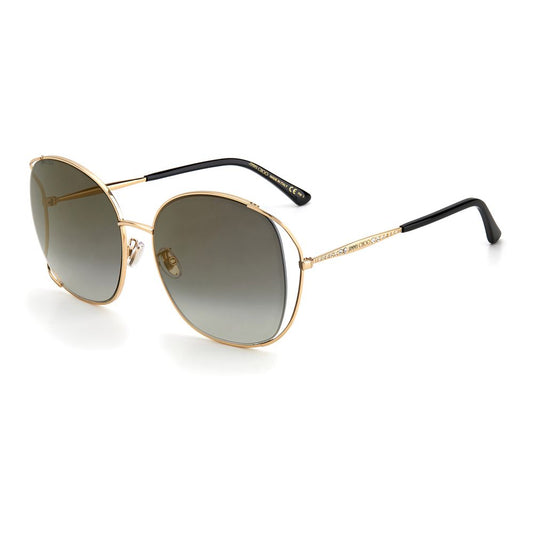 Ochelari de soare din metal auriu roz Jimmy Choo