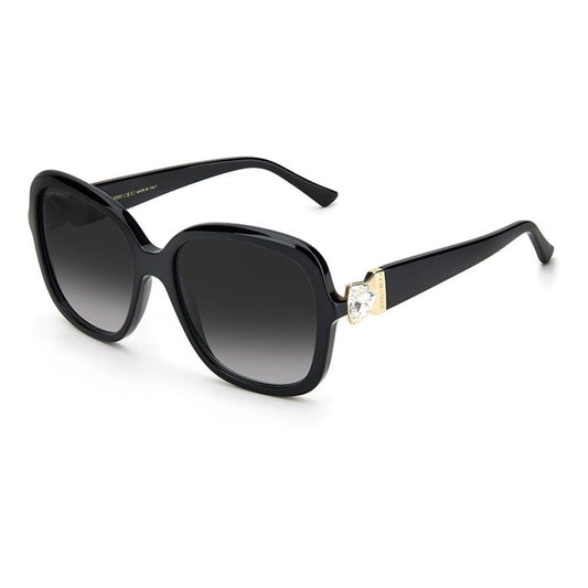 Ochelari de soare din acetat negru Jimmy Choo