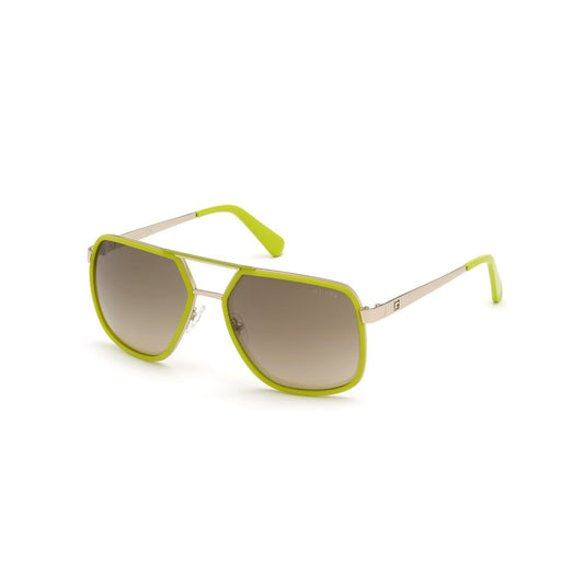 Ochelari de soare Guess Green Metal