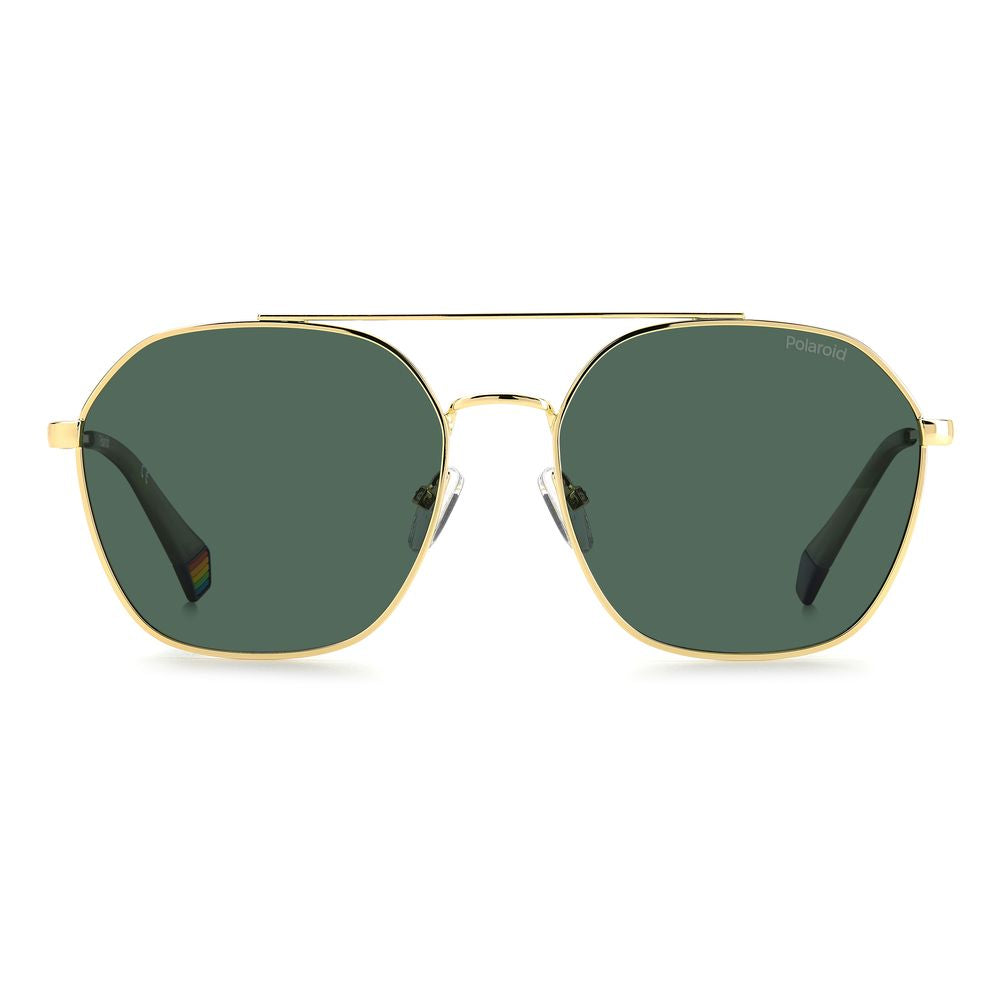 Polaroid Gold Stainless Steel Sunglasses