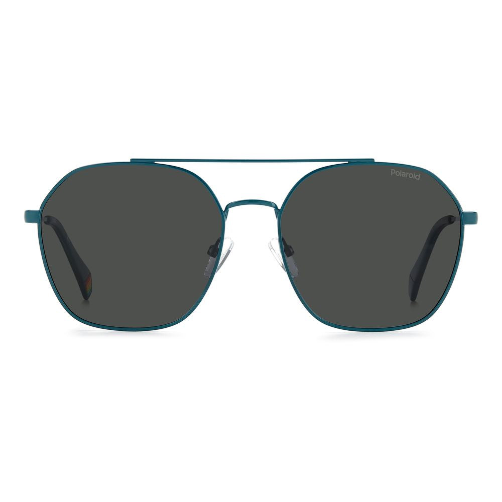 Polaroid Blue Stainless Steel Sunglasses