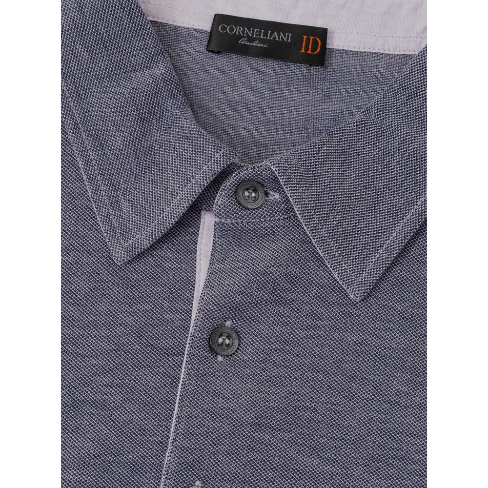 Corneliani Blue Cotton Polo Shirt