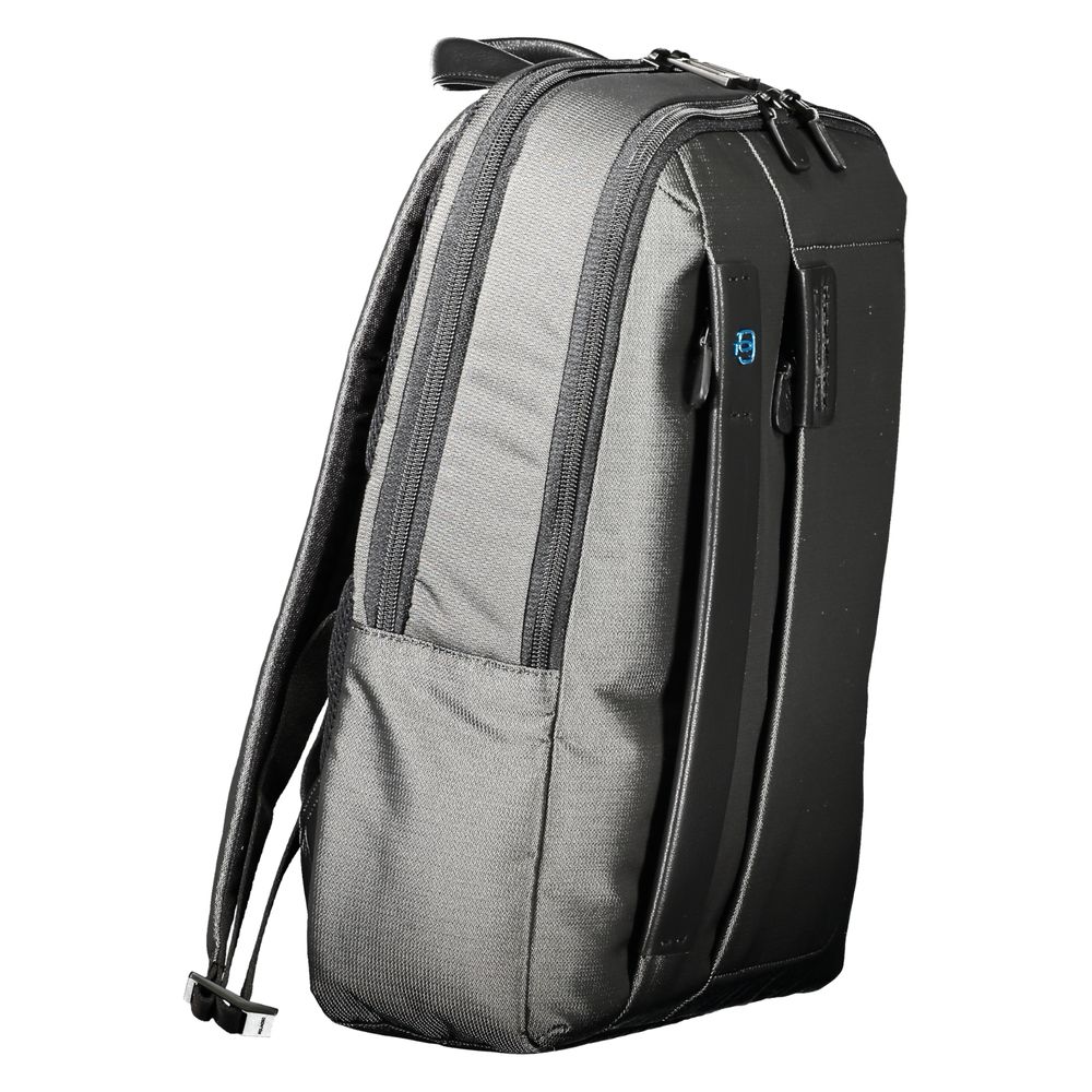 Piquadro Gray Polyester Men Backpack