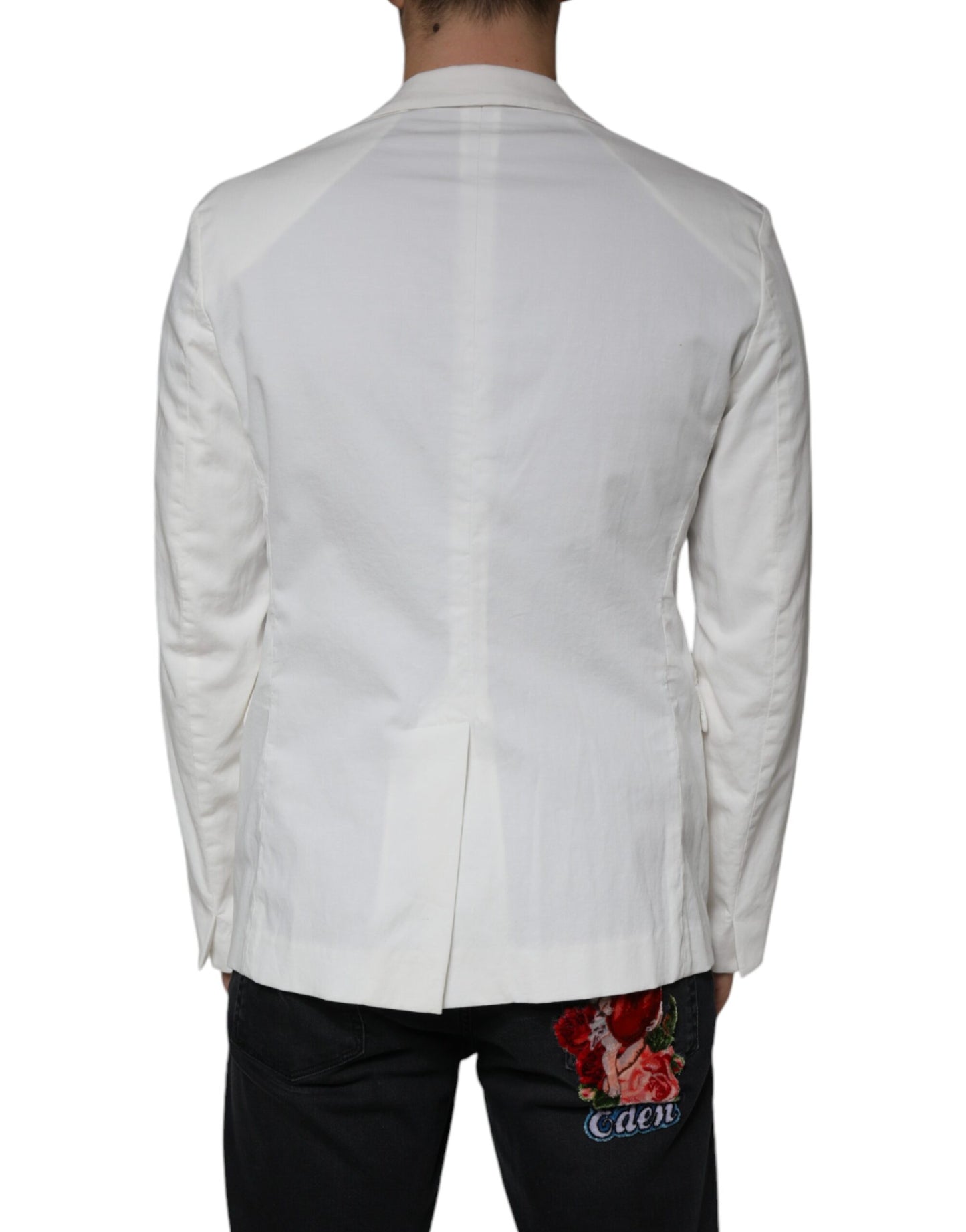 Dondup White Single Breasted One Button Dress Formel Blazer