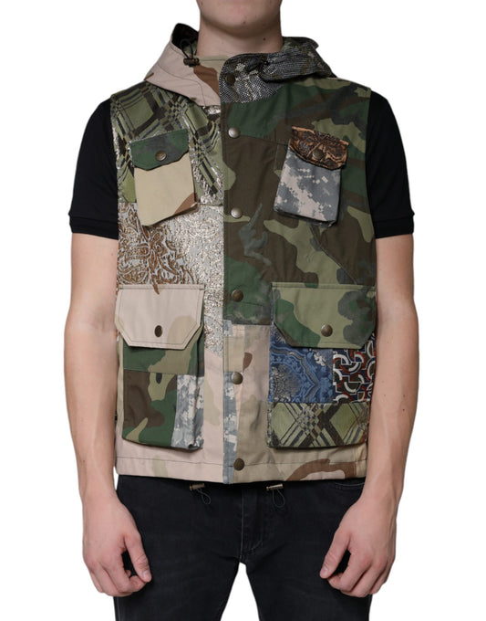 Dolce &amp; Gabbana Flerfarvet Patchwork Hættetrøje
