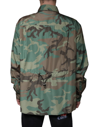 Dolce &amp; Gabbana Flerfarvet Camouflage Skjorte Med Knapper