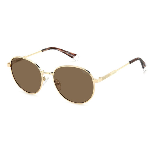 Polaroid Gold Metal Sunglasses