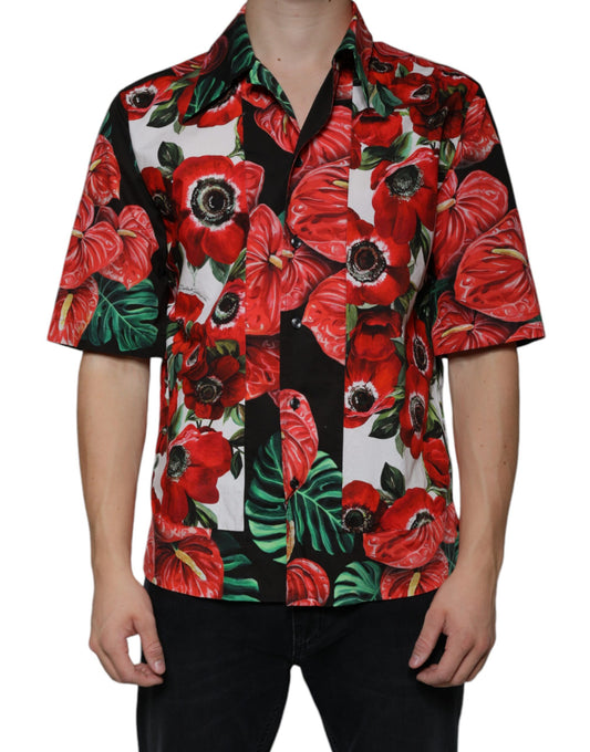 Dolce &amp; Gabbana Flerfarvet Anemone Button Down Casual Skjorte