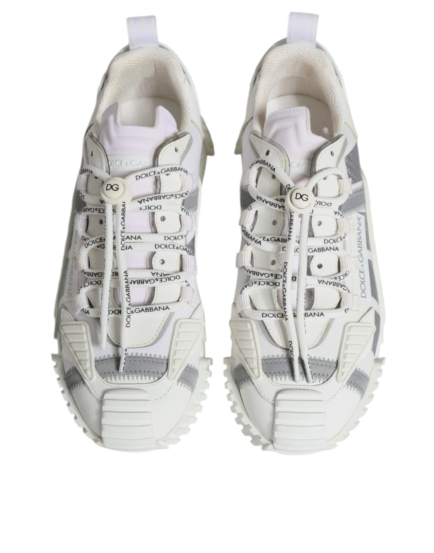 Dolce &amp; Gabbana Hvide Lave NS1 Sneakers med Snørebånd