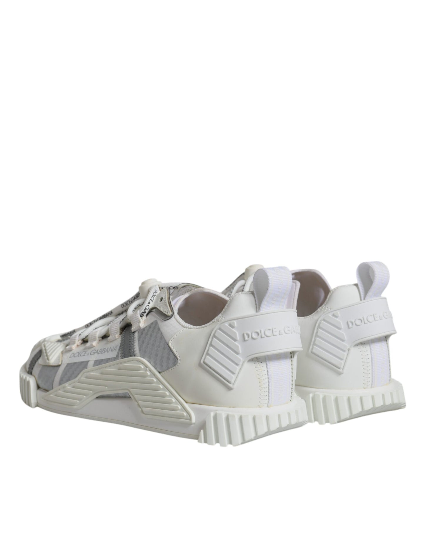 Dolce &amp; Gabbana Hvide Lave NS1 Sneakers med Snørebånd
