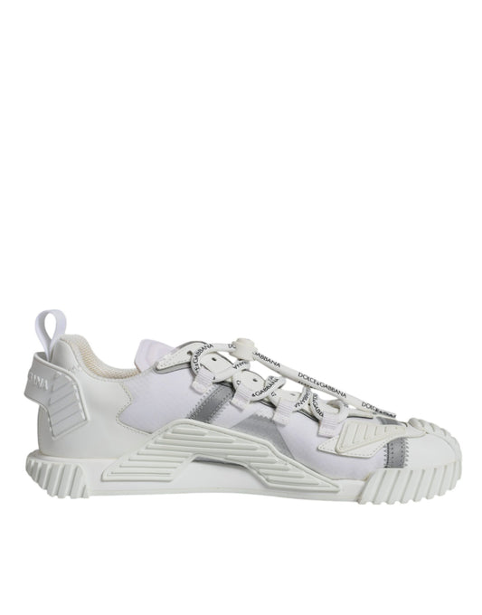 Dolce &amp; Gabbana Hvide Lave NS1 Sneakers med Snørebånd